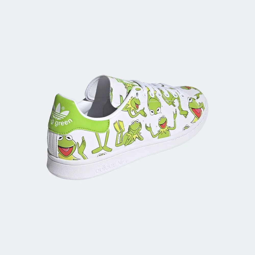 New Adidas Originals Disney Muppets Kermit Stan Smith Men's Sneakers White Green - Picture 5 of 9